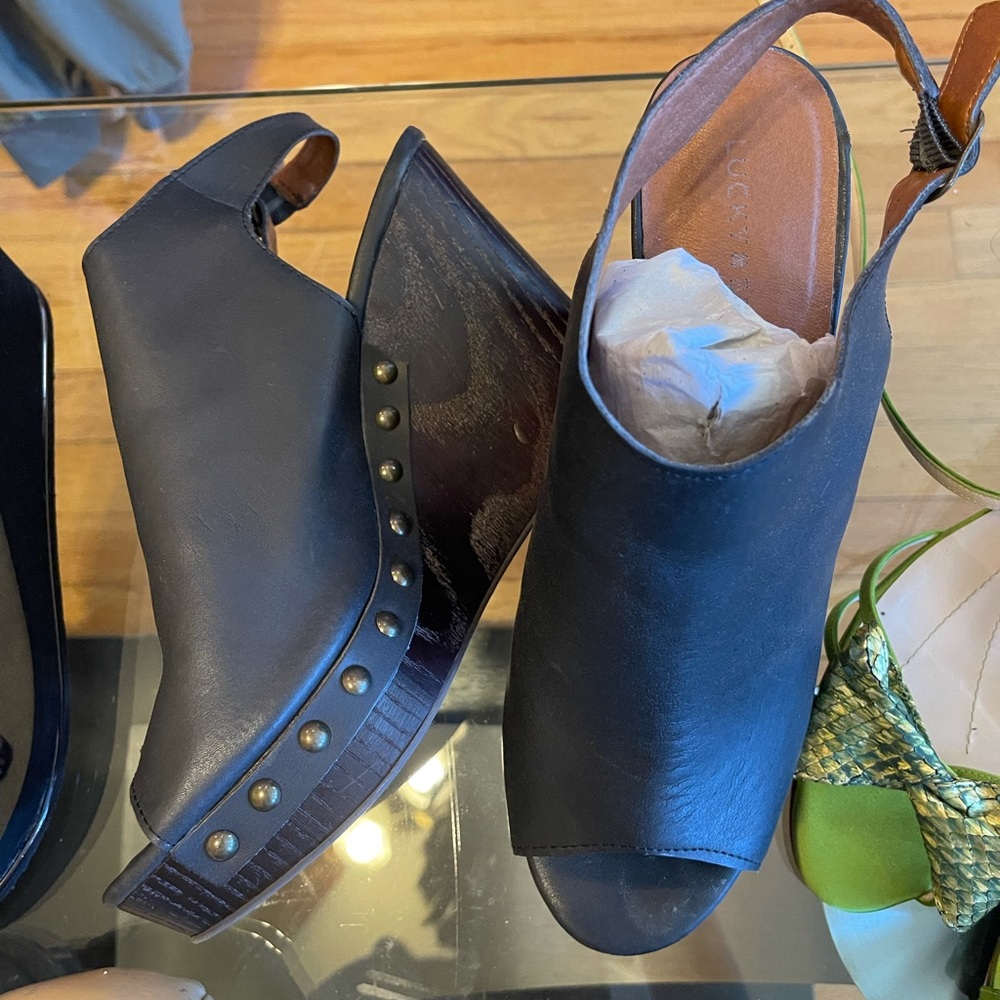 Lucky Brand Leather Wedge